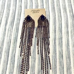 Natasha Couture Show Stopper Earrings Deep Blue